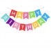 Kit Decorazione Festa di Compleanno Striscione “Happy Birthday” con 6 Sfere a Nido d'ape e una Decorazione di Carta Arcobaleno Party kit - N1X9GKAFZ