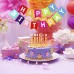 Kit Decorazione Festa di Compleanno Striscione “Happy Birthday” con 6 Sfere a Nido d'ape e una Decorazione di Carta Arcobaleno Party kit - N1X9GKAFZ