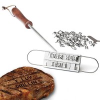 Ailiebhaus BBQ Branding Iron Barbeque Grill Ferro Strumento Lettere Accessorio - NHOM9UE7J