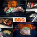 Cookey Barbecue Mat Set di 5 - Tappetini per Cottura in Teflon per il Grill- Perfetto per la Cottura a Gas Carbone Forno e Griglie Elettriche - Riutilizzabile Durevole Fogli Resistenti al Calore per Grigliare Carne Verdure Frutti di Mare - HA490FN9N