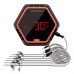 Inkbird IBT-6X Barbeque Termometro Digitale Cucina Cucinando Timer 6 Sonda Smoker Griglia Vino Latte BBQ Monitor di Temperatura per Android 4.4 + / iOS 7+ (IBT-6X Termometro+6 Sensore di Temperatura Arancione) - 1NVF41SZZ