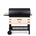 oneConcept GQ5-Beefbutler Smoker barbecue a carbonella per grigliare e affumicare (coperchio 3 griglie cromate di diversa altezza 4 canali ventilazione con ruote) - nero - MKW7NKXS5