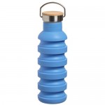 Spring Water Bottle – The Idrologia Collection – innovative pieghevole riutilizzabile borraccia escursioni campeggio lavoro ufficio viaggio lunch Time Blue - NYW2IWU84