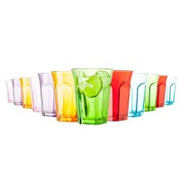 Tivoli Bicchieri Colorati / Set da / 260 ml / Bicchieri per Acqua / In 6 Diversi Colori / Lavabili in lavastoviglie (Set da 12) - NRE9QI9DB