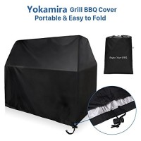 Yokamira Grill Barbecue Copertina  barbecue copertura impermeabile  resistente di gas copertura della griglia per Barbecue Telo Protettivo per Barbecue - Nero (145 * 61 * 117 cm) - DU7SRNWNL
