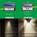 4PZ Litom Lampada Solare con Sensore Movimento 24 LED Luce da Esterno ad Energia Solare Impermeabile Sensore di Movimento 3 Modalità per Giardino Patio Parete Cortile Scale Muro - Nero - 7913SYHBB