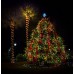 Luci di stringa solare illuminazione a strisce di Natale 12M/100 leds solare e usb carica 8 modi di Luci Solare di Natale Esterno Decorativa di natale giardini matrimonio party (multicolore) - RO0MMUSG1