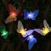 Qedertek Luci di Natale da Esterno 4.8 M 20 LED formata di Farfalla Luci Solare Giardino per Decorazione Natalizi Catene Luminosa Addobbi Albero di Natale(Colorate) - 8YLV61OUS