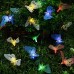 Qedertek Luci di Natale da Esterno 4.8 M 20 LED formata di Farfalla Luci Solare Giardino per Decorazione Natalizi Catene Luminosa Addobbi Albero di Natale(Colorate) - 8YLV61OUS
