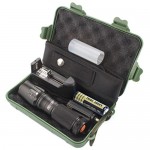 WINWINTOM X800 Zoomable XML T6 LED Tactical Police Flashlight + 18650 Battery + + Caso - AX0YRK84X
