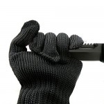 Gyxtech Kevlar guanti di sicurezza da lavoro per uomini  in acciaio inossidabile  in rete metallica  da macellaio per protezione da tagli  nero  1 paio - J2DEH529Y