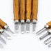 Legno Coltello a mano Scalpelli corredo di attrezzi per carpentieri con Whetstone pacchetto professionale (12 pezzi) - C9K9KIPUT