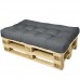 Beautissu Cuscino per bancali di legno ECO Style - 120x80x15 cm - comoda seduta per divano pancale di legno - grigio - 86617ZUXV