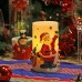 LED Babbo Natale senza fiamma elettronico Candele con il temporizzatore regalo di Natale Domenica di Pasqua a pile 4 e 8 ore di temporizzatore 3x6 pollici - YNBK9N51E