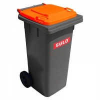 Pattumiera SULO 120 L Grigio-coperchio Arancione contenedore riciclaggio con ruote raccolta differenziata (22279) - W0N9VHMHV