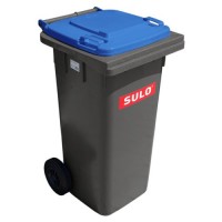 Pattumiera SULO 120 L Grigio-coperchio Blu  contenedore riciclaggio con ruote  raccolta differenziata (22146) - FLEGMKZ28
