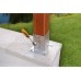 GAH-Alberts - Supporto palo da avvitare per pali di legno quadrati zincato a caldo 121 x 121 mm - OL2TPQZLW