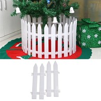 Gorgebuy 5 PCS recinzione in plastica bianca Natale Decorazione in legno di Natale Giardino in miniatura - OUXMJZZGC