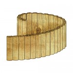 Staccionata legno Roller Border 200x30x5cm recinzione resistente giardino 13039 - NVDIBNZM8