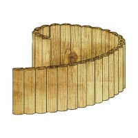 Staccionata legno Roller Border 200x30x5cm recinzione resistente giardino 13039 - NVDIBNZM8