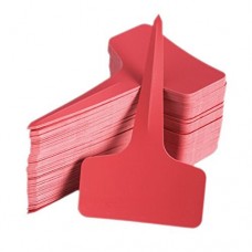 TOOGOO(R) 100pz 6 x10cm plastica T-tipo Etichette pianta Giardino etichette rosse - REEQ76XUL