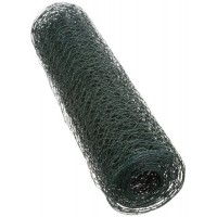 Xclou Rete per recinzione plastificata a maglia esagonale con rivestimento in plastica per piante  e animali  rotolo di 10 m  dimensioni maglia:  ca. 25 x 0 9 x 500 mm - 6OM81IF8T