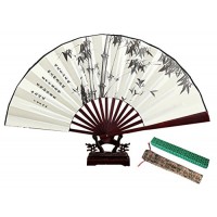 HorBous Ventilatore piegante a mano tenuto in mano di bambù ventilatore a mano Handmade per gli uomini (13 10 opzioni) (1#) - LIXmWkrQ