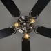 QAZQA Ventilatore da soffitto con luce Mistral 42 - Moderno - Vetro/Legna/Metallo - Nero/Grigio - Tondo - adatto per LED - GU10 - Max. 3 x 50 Watt - RL8DiqEB