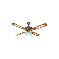 Ventilatore a soffitto 3 velocità con luce come un lampadario. 4 pale color marrone in legno - hqtoSlhj
