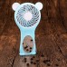 YOOFAN Mini Orso Specchio e Ventilatore Portatile Ventilatore da Tavolo Pieghevole con Batteria 18650 per Casa e Viaggio Blu - kT2xxpfh